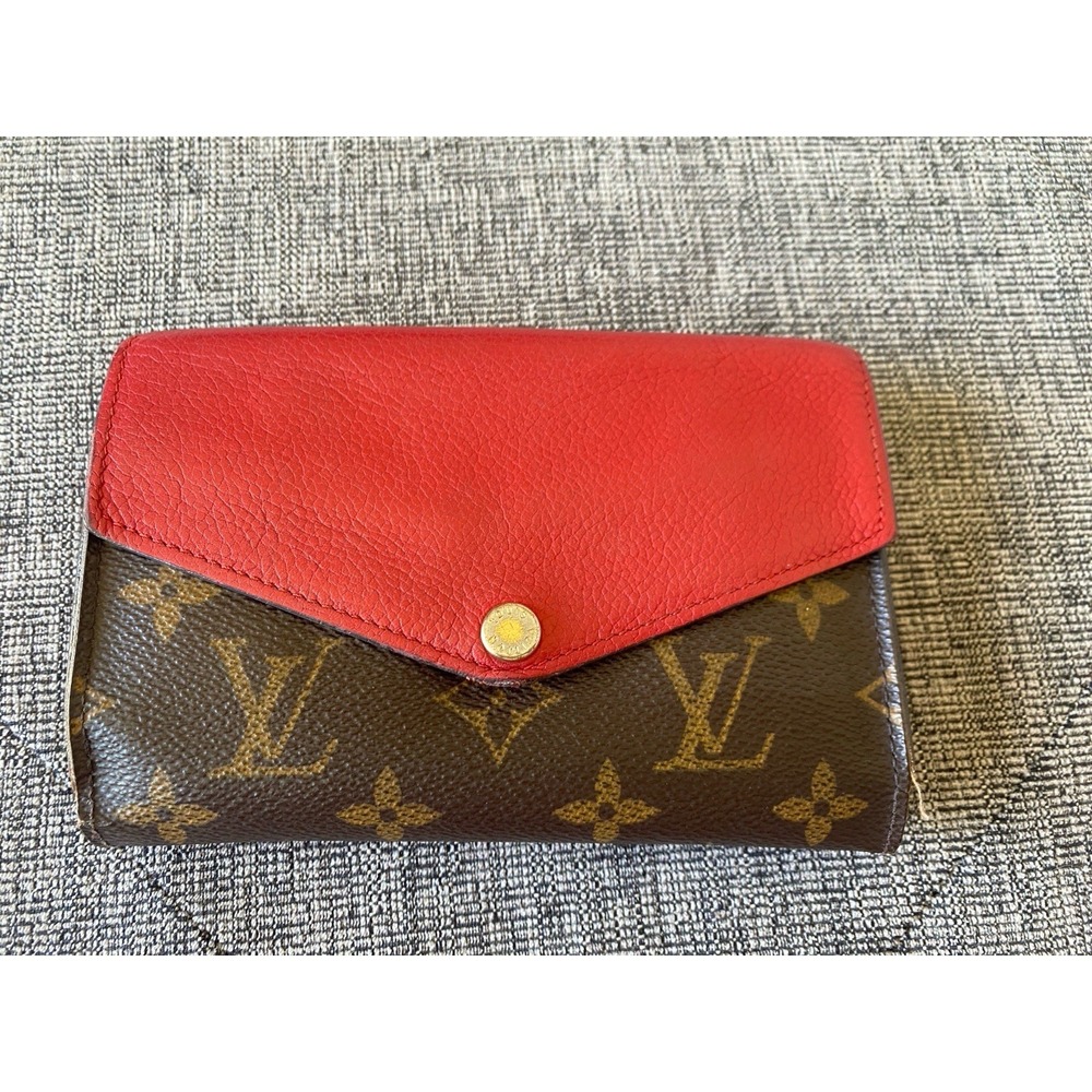 Louis‎ Vuitton Monogram Pallas Compact Wallet Cherry Red Leather
